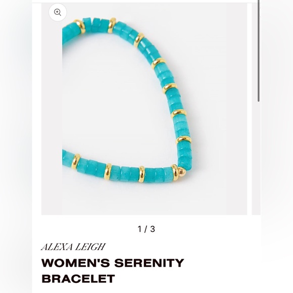 Alexa Leigh Serenity bracelets in Turquoise and Gold Beaded Bracelet - Picture 1 of 3